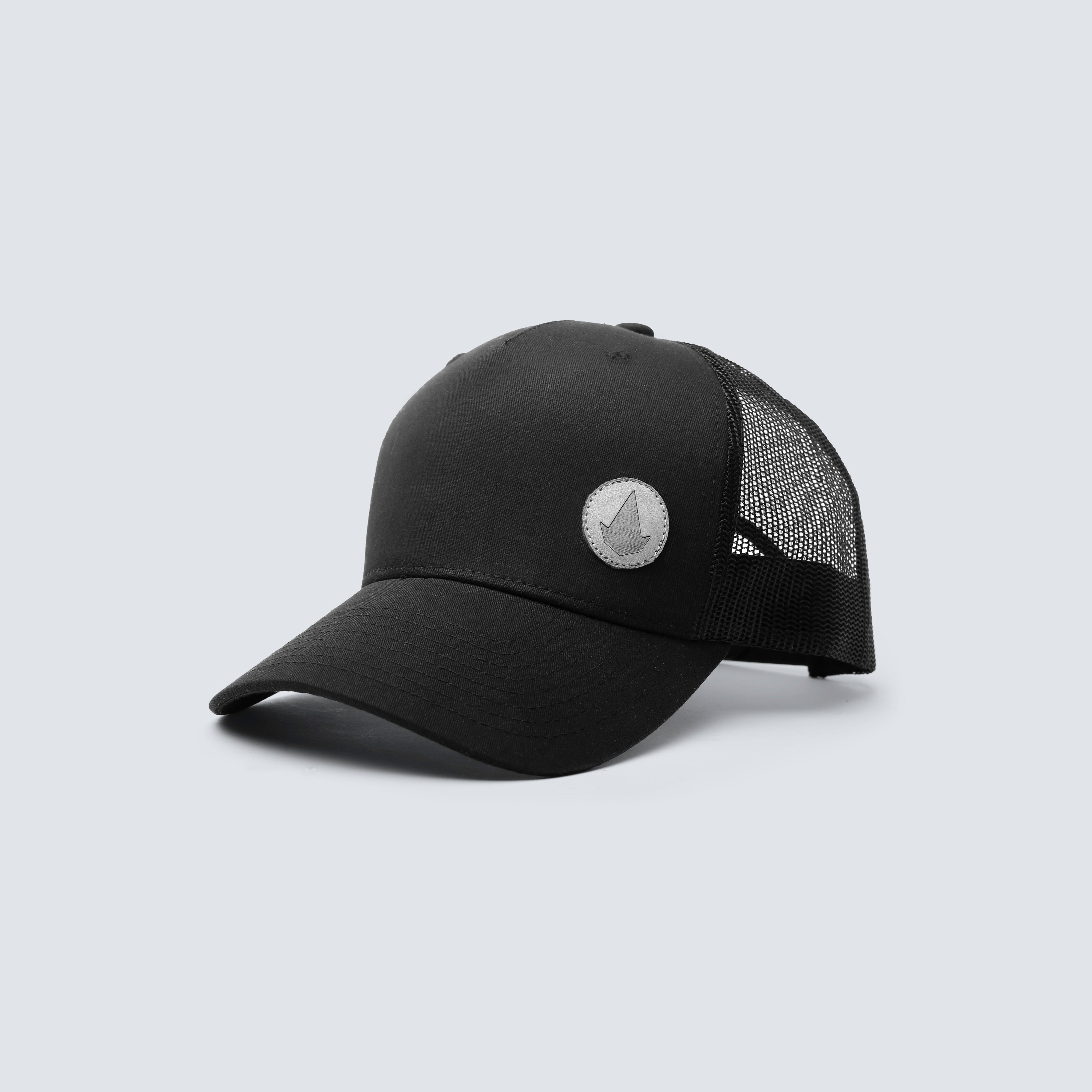 Gorra Negra I Logo gris